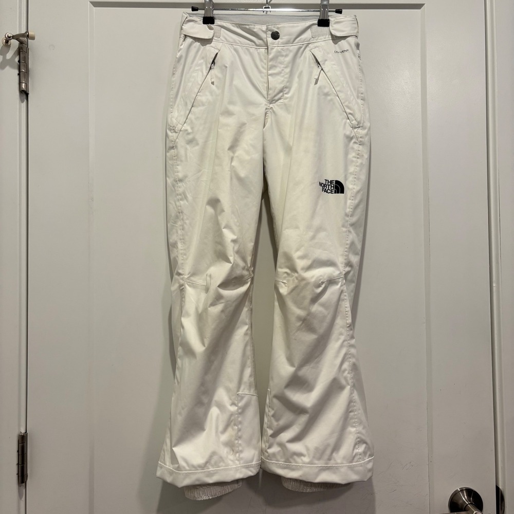 The North Face Girls White DryVent EZ Grow Snow Pants Size M 10/12 Waterproof